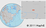Gray Location Map of the area around 64° 40' 8" N, 133° 31' 30" E