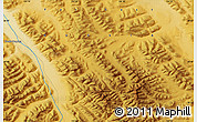 Physical Map of the area around 64° 40' 8" N, 133° 31' 30" E