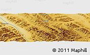 Physical Panoramic Map of the area around 64° 40' 8" N, 133° 31' 30" E