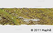 Satellite Panoramic Map of the area around 64° 40' 8" N, 133° 31' 30" E