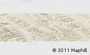 Shaded Relief Panoramic Map of the area around 64° 40' 8" N, 133° 31' 30" E