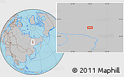 Gray Location Map of the area around 64° 40' 8" N, 134° 22' 30" E