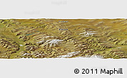 Satellite Panoramic Map of the area around 64° 40' 8" N, 134° 22' 30" E
