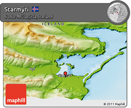Physical 3D Map of Starmýri
