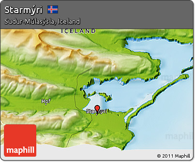 Physical 3D Map of Starmýri