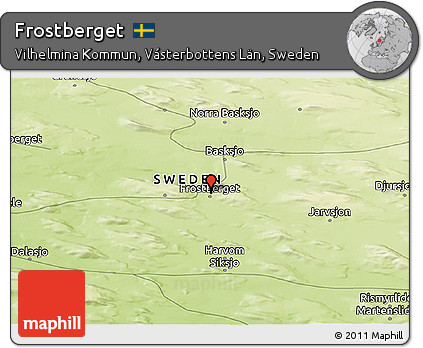Physical Panoramic Map of Frostberget