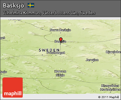 Physical Panoramic Map of Bäsksjö
