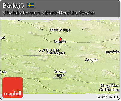 Physical Panoramic Map of Bäsksjö