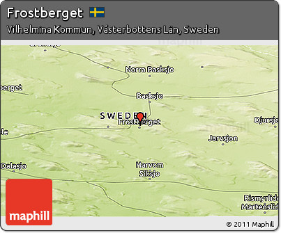 Physical Panoramic Map of Frostberget