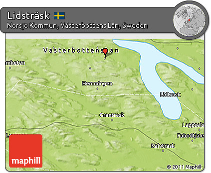 Physical 3D Map of Lidsträsk