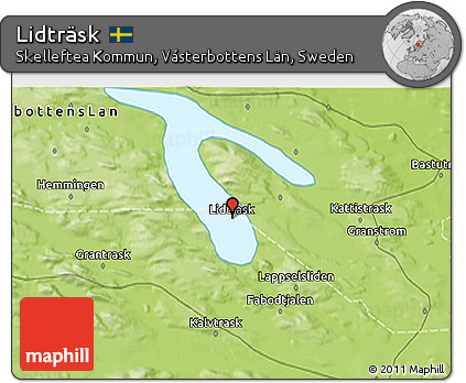Physical 3D Map of Lidträsk