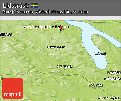 Physical 3D Map of Lidsträsk