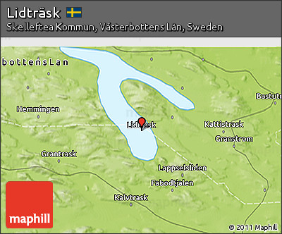 Physical 3D Map of Lidträsk