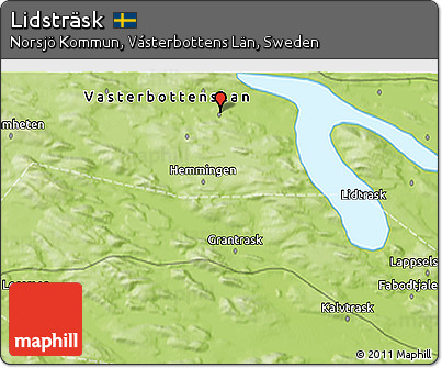 Physical 3D Map of Lidsträsk