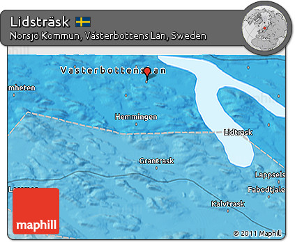 Political 3D Map of Lidsträsk