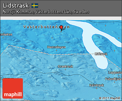 Political 3D Map of Lidsträsk