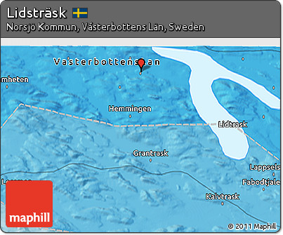 Political 3D Map of Lidsträsk
