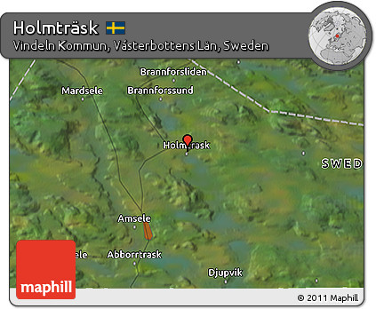 Satellite 3D Map of Holmträsk