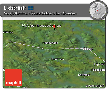Satellite 3D Map of Lidsträsk