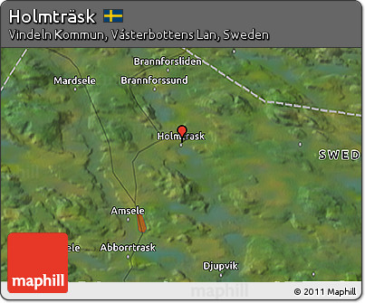 Satellite 3D Map of Holmträsk