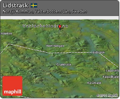 Satellite 3D Map of Lidsträsk