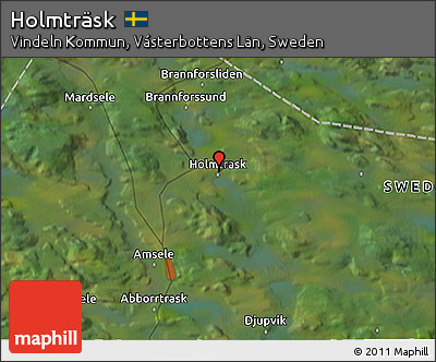 Satellite 3D Map of Holmträsk