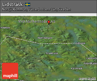 Satellite 3D Map of Lidsträsk