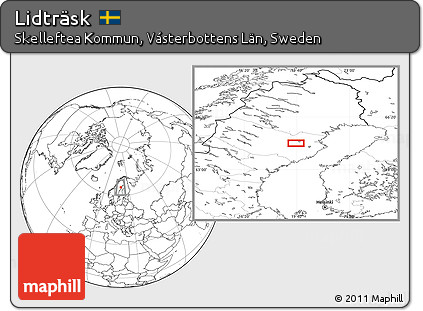 Blank Location Map of Lidträsk