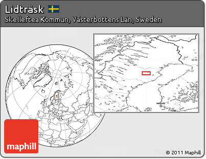 Blank Location Map of Lidträsk