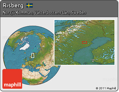 Satellite Location Map of Risberg