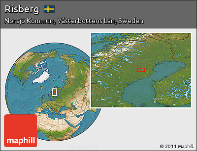 Satellite Location Map of Risberg