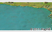 Satellite 3D Map of the area around 64° 40' 8" N, 22° 52' 30" W