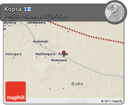 Shaded Relief 3D Map of Kopsa