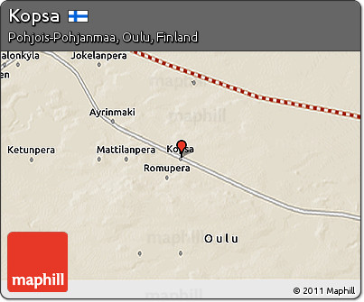 Shaded Relief 3D Map of Kopsa