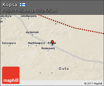 Shaded Relief 3D Map of Kopsa