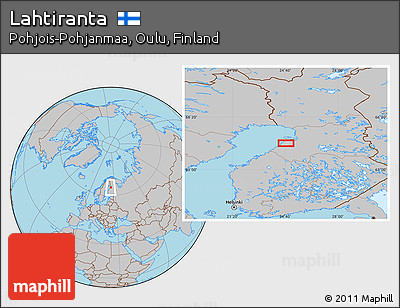 Gray Location Map of Lahtiranta