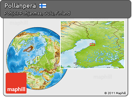 Physical Location Map of Pöllänperä