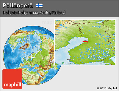 Physical Location Map of Pöllänperä