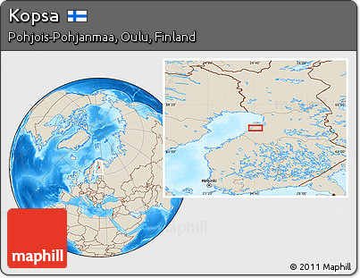 Shaded Relief Location Map of Kopsa
