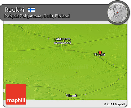 Physical Panoramic Map of Ruukki