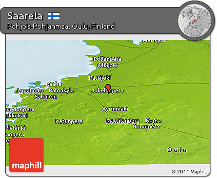 Physical Panoramic Map of Saarela