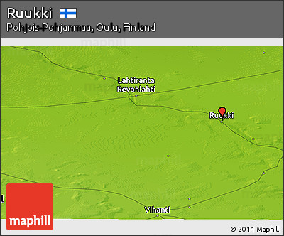 Physical Panoramic Map of Ruukki