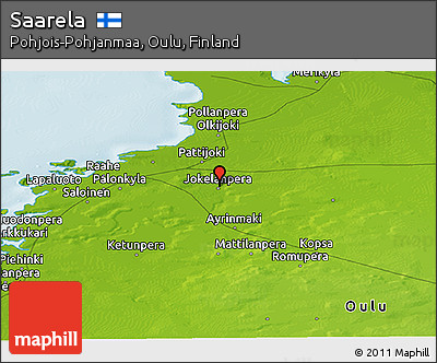 Physical Panoramic Map of Saarela