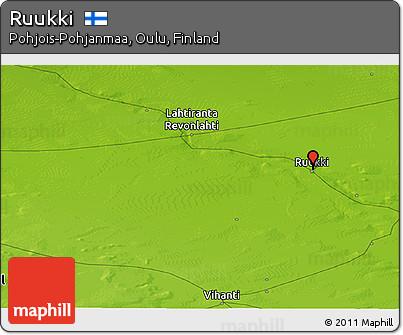 Physical Panoramic Map of Ruukki