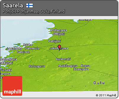 Physical Panoramic Map of Saarela