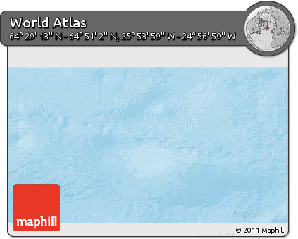 Physical 3D Map of the Area around 64° 40' 8" N, 25° 25' 29" W