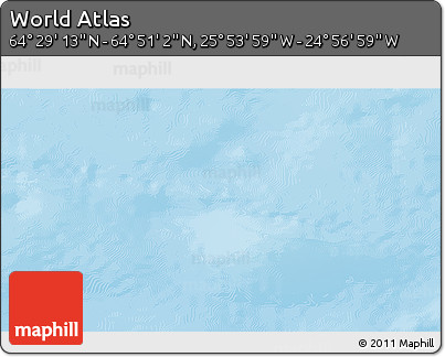 Physical 3D Map of the Area around 64° 40' 8" N, 25° 25' 29" W