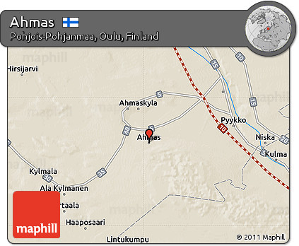 Shaded Relief Map of Ahmas