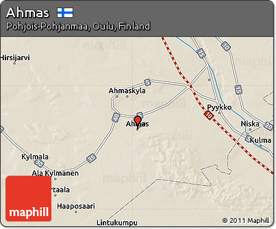 Shaded Relief Map of Ahmas