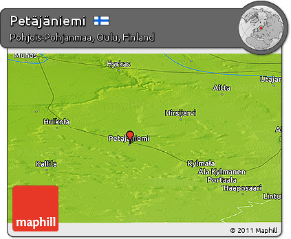 Physical Panoramic Map of Petäjäniemi